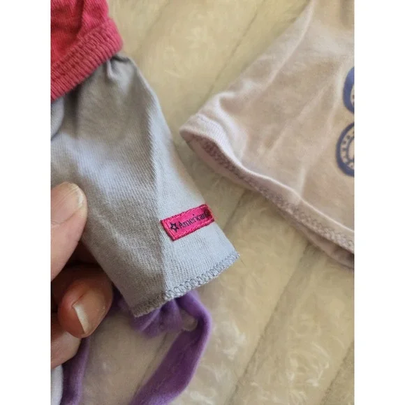 American Girl Clothes Pleasant Co Mixed Lot Pink Hoodie T Shirts Skirt Hair Bow - Picture 10 of 13
